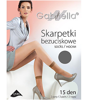 Комплект от 2 чифта къси чорапи в цвят графит 15 DEN Stela снимка
