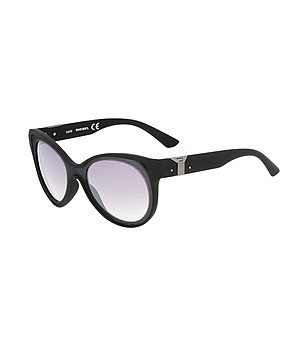 Дамски черни очила със сиви овални лещи снимка