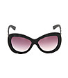 Дамски слънчеви очила с релефна черна рамка-1 снимка
