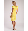 Жълта рокля с къси ръкави Fiorella-1 снимка