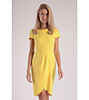 Жълта рокля с къси ръкави Fiorella-2 снимка