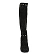 Велурени високи дамски ботуши в черно-2 снимка