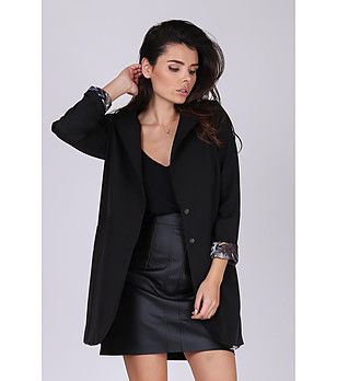 Черно дамско сако Saria снимка