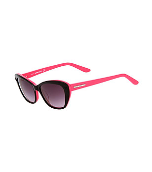 Слънчеви дамски очила в розово и черно снимка