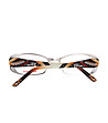 Дамски рамки за очила в червено и бяло с многоцветни дръжки-2 снимка