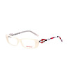 Дамски рамки за очила в цвят екрю с многоцветни дръжки-0 снимка