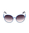 Слънчеви дамски очила с кръгли сиви лещи-1 снимка