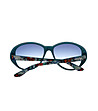 Зелени дамски слънчеви очила с многоцветни шарки-2 снимка