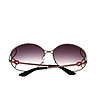 Дамски слънчеви очила със сребристи рамки-2 снимка