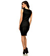 Черна памучна рокля без ръкави -1 снимка