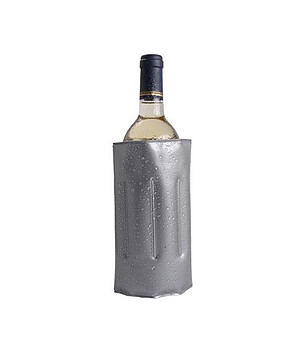 Охладител за бутилка в сребрист цвят снимка