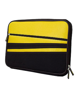 Чанта за документи в жълто и черно снимка