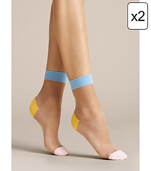 Комплект от 2 чифта трицветни чорапи 20 DEN Tricolore снимка