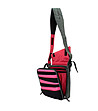 Чанта за рамо в сиво, черно и розово-3 снимка
