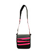 Чанта за рамо в сиво, черно и розово-4 снимка