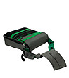 Сива чанта за рамо в зелени нюанси и черно-3 снимка