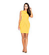 Стилна жълта рокля-0 снимка