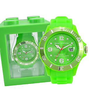 Зелен дамски часовник със Swarovski кристали Tina снимка