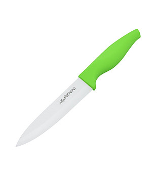 Керамичен нож със зелена дръжка 13 см снимка