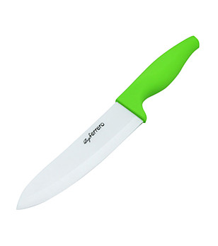Керамичен нож със зелена дръжка 16 см снимка