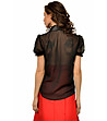 Прозрачна дамска риза в черно-1 снимка