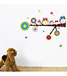 Многоцветен декоративен стикер Семейство сови-0 снимка