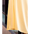Дълга жълта рокля с декорация-3 снимка