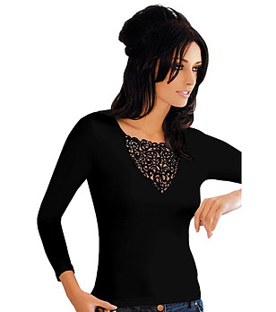 Черна дамска блуза Cadi снимка