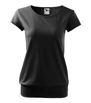 Дамска памучна черна блуза снимка
