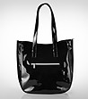 Дамска чанта в черно и светлосиво-1 снимка