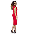 Червена рокля с къдрички Eleanor-1 снимка