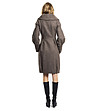 Дамско вълнено палто в кафяво-1 снимка