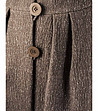 Дамско вълнено палто в кафяво-2 снимка
