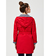 Червено дамско яке с памук-1 снимка