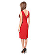 Червена рокля с V-образен гръб-1 снимка