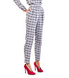 Копринен дамски панталон в цвят екрю и сиво Laradia-0 снимка