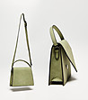 Дамска чанта в цвят маслина-1 снимка