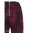 Дамски памучен панталон в бордо и черно Sulie-3 снимка
