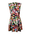 Памучна рокля с многоцветен флорален принт-1 снимка