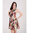 Памучна рокля с многоцветен флорален принт-2 снимка