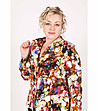 Памучно дамско сако с многоцветен принт-1 снимка