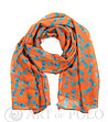 Оранжев шал на сини панделки Lisette-0 снимка