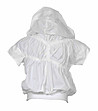 Бяло късо яке с качулка-1 снимка