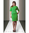 Зелена рокля с 3/4 ръкави-0 снимка