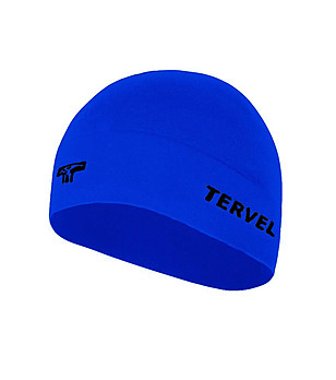 Синя спортна термо шапка снимка