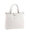 Бяла дамска чанта от естествена кожа-0 снимка