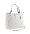 Бяла дамска чанта от естествена кожа-3 снимка