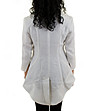 Бяло дамско лятно сако с лен-1 снимка