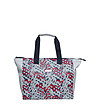 Сива памучна плажна чанта с цветна декорация Arilda-0 снимка