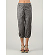 Памучен панталон Mina в сиво-0 снимка